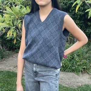 Blue Gray Sweat Vest